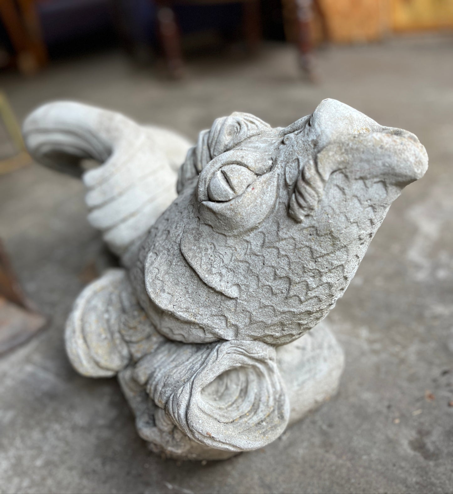 Lime Concrete Hand Cast Fountain Statue