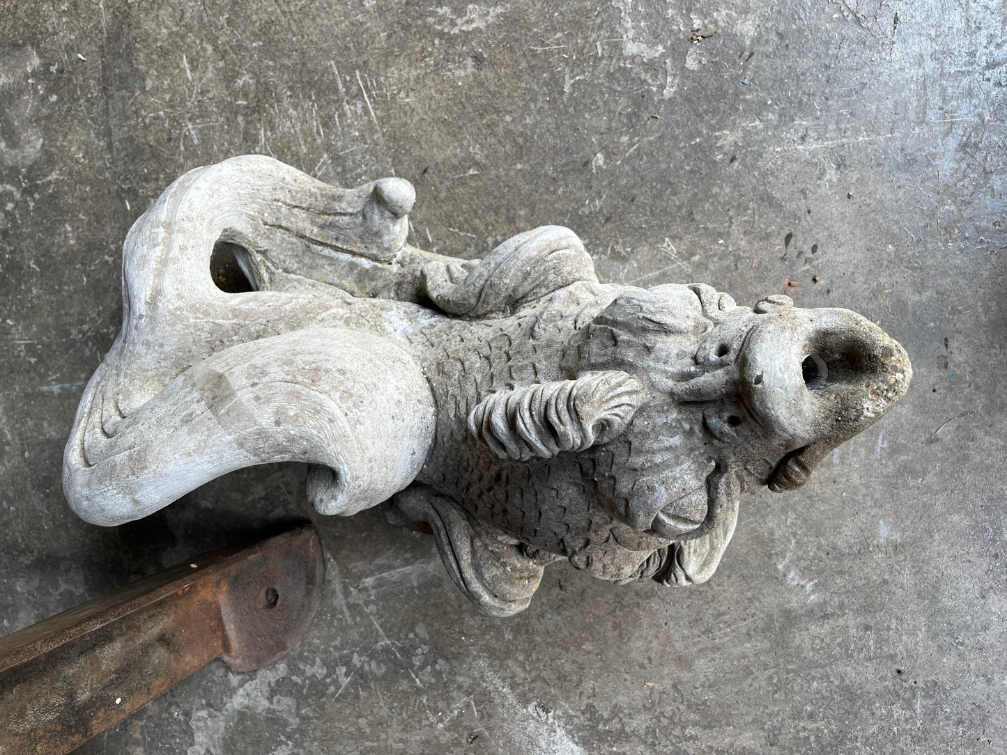 Lime Concrete Hand Cast Fountain Statue