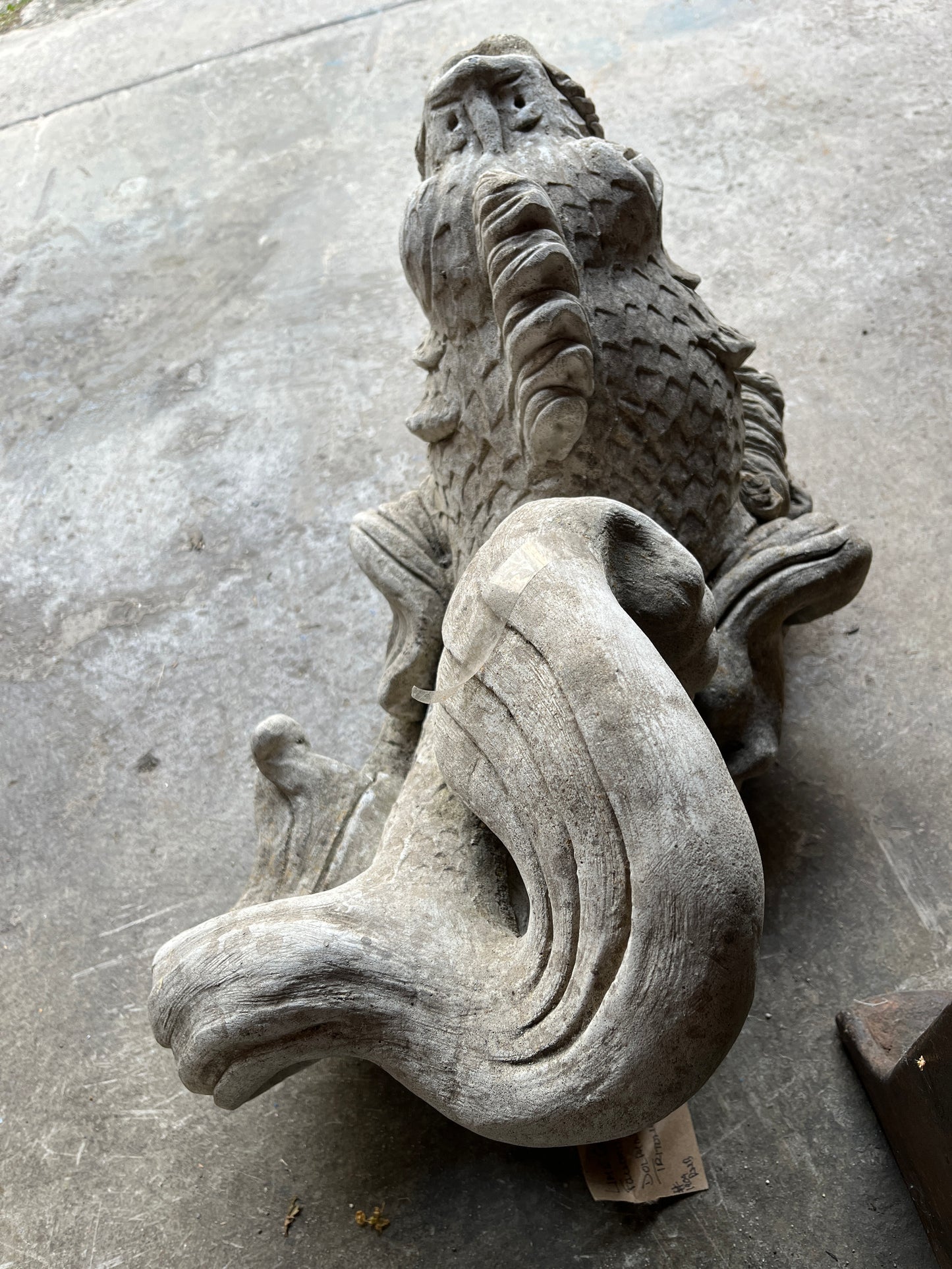 Lime Concrete Hand Cast Fountain Statue