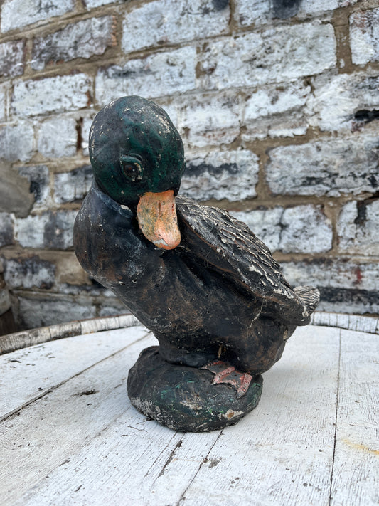 Weathered Stone Mallard Duck