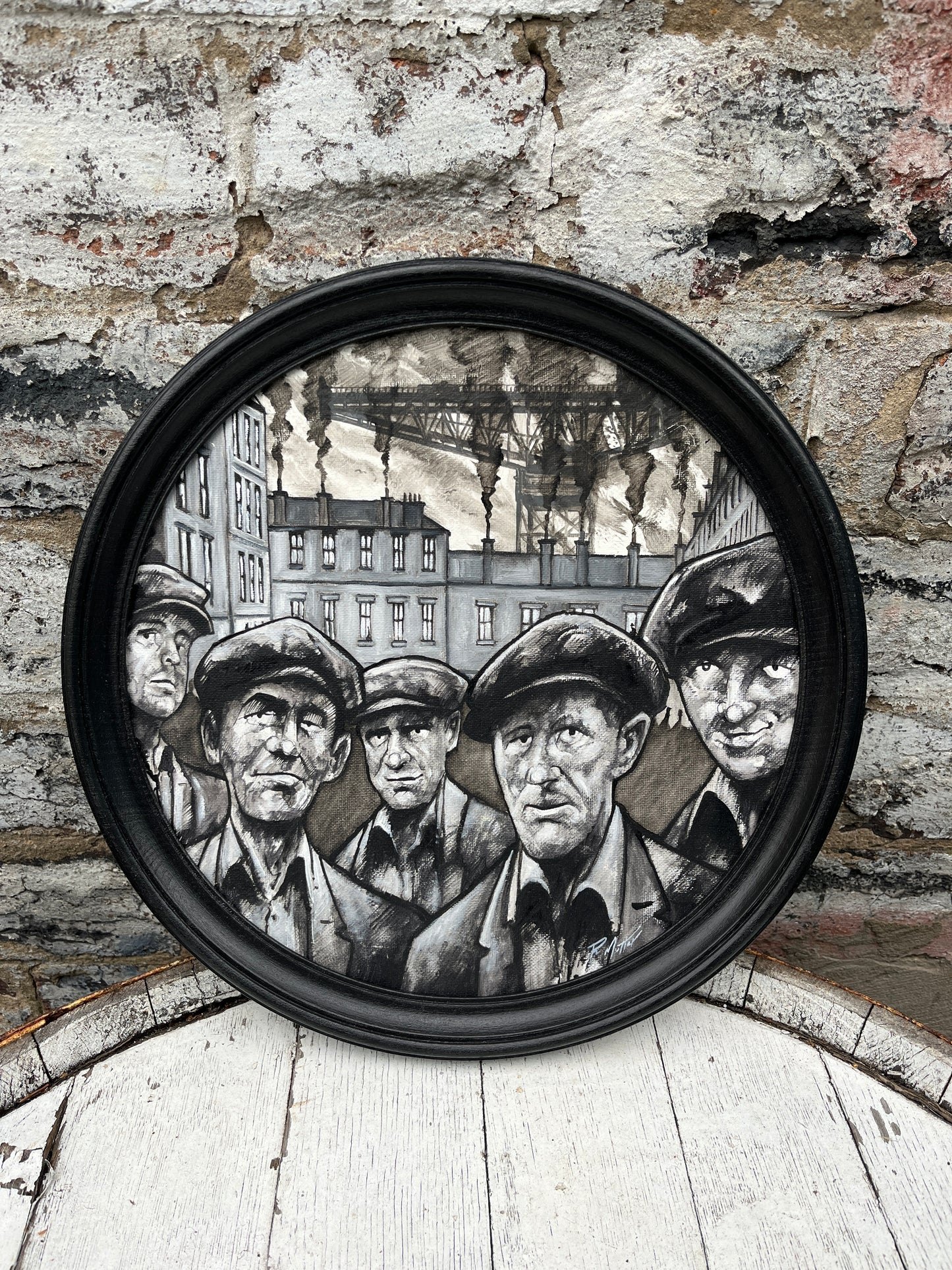 "The Rivet Gang" Original Oil on Canvas Painting by Ryan Mutter