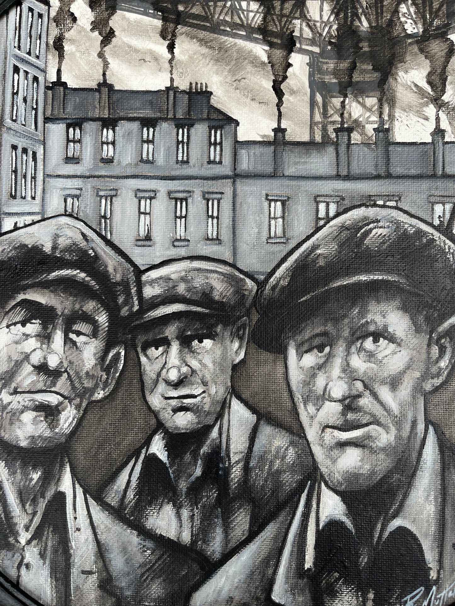 "The Rivet Gang" Original Oil on Canvas Painting by Ryan Mutter