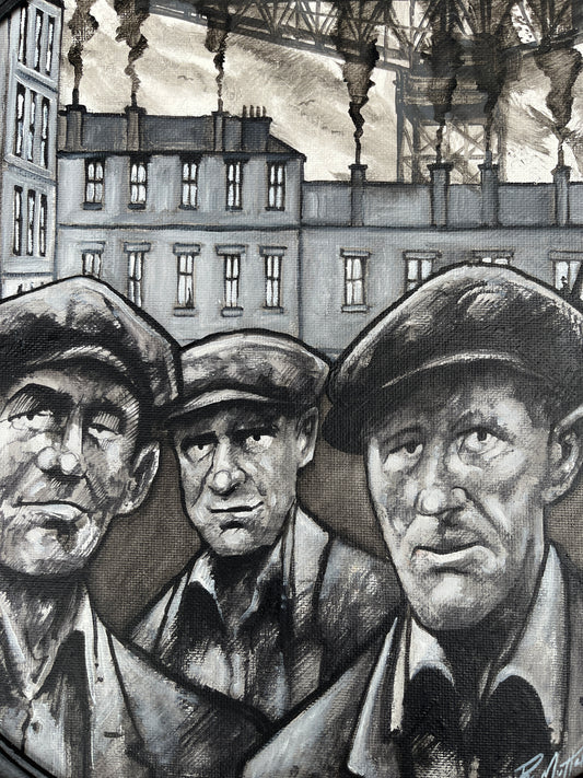 "The Rivet Gang" Original Oil on Canvas Painting by Ryan Mutter
