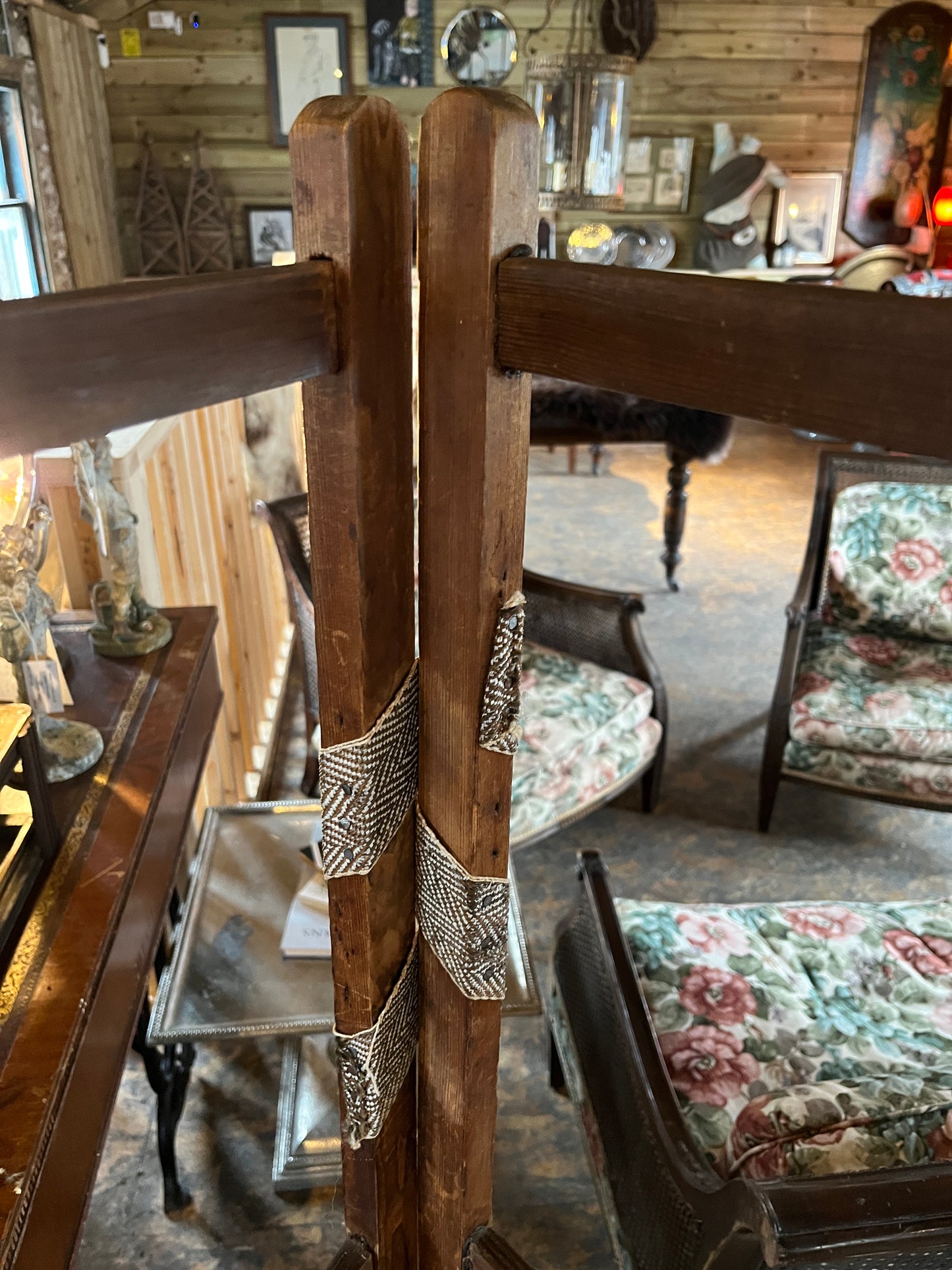 Vintage Folding Wooden Laundry Airer / Clothes Horse
