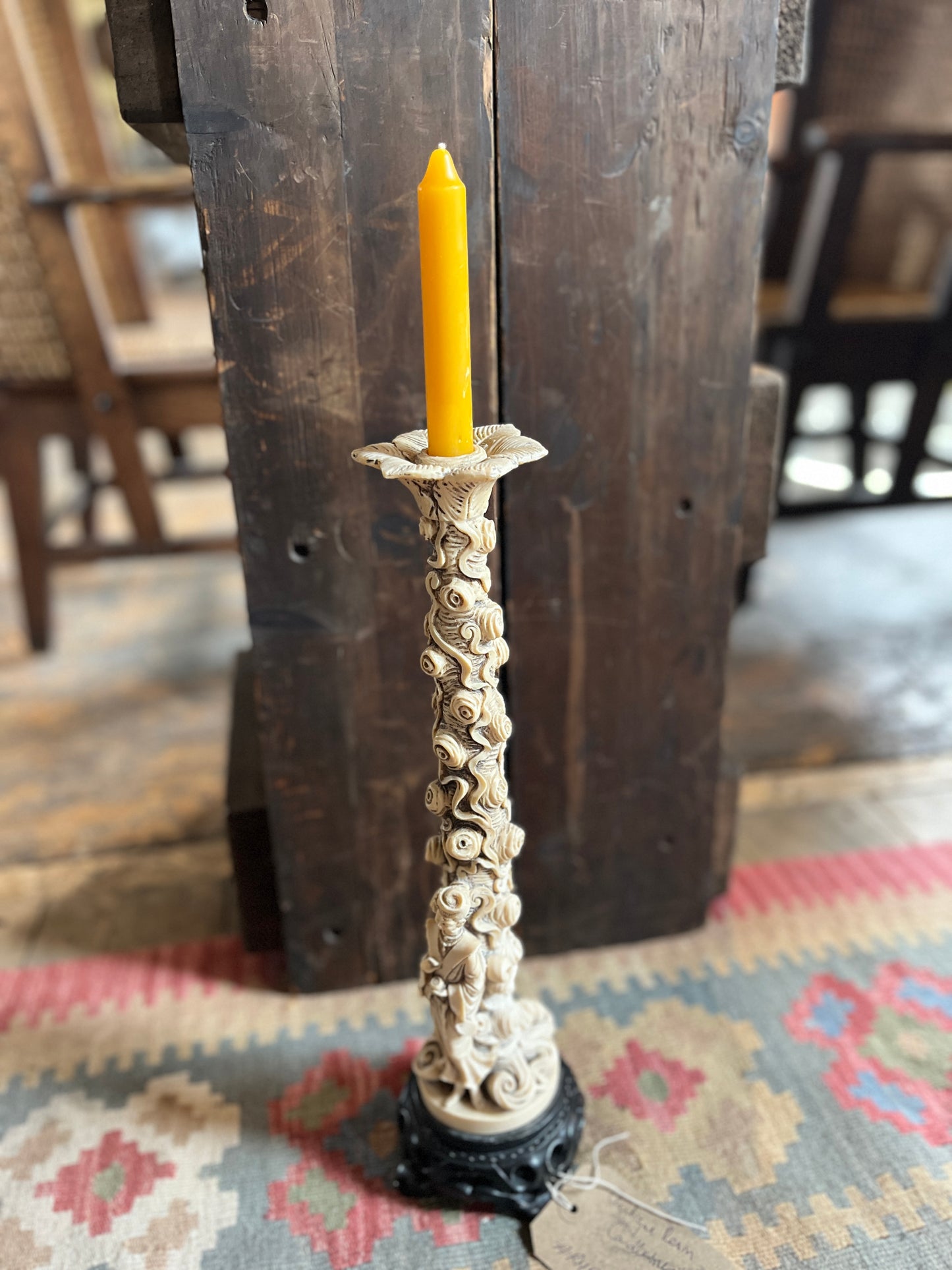 Antique Resin Candlestick