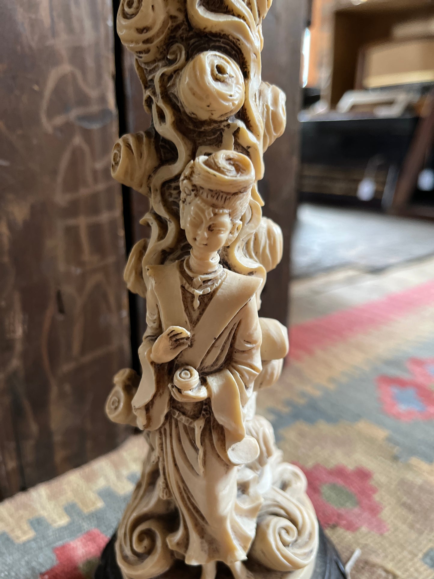 Antique Resin Candlestick