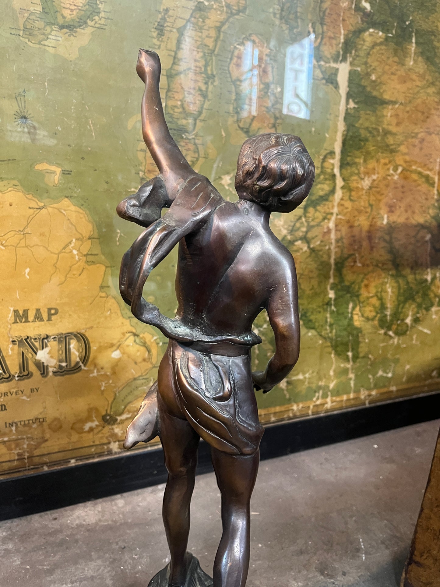 French Pair of Bronze Statues - Lady and Man