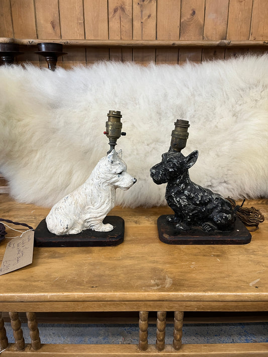 Possibly Whyte & Mackay Black & White Whisky Lamps