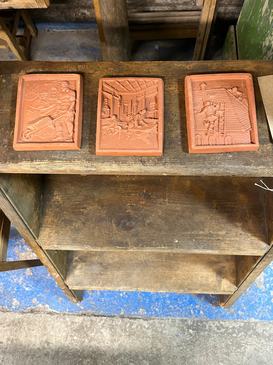 Terracotta Wall Plaques 1930's - Various Illustrations