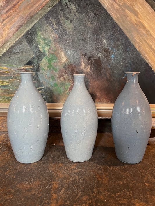 Hand Made Portuguese Sky Blue Water Bottles / Vases