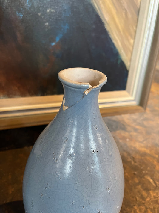 Hand Made Portuguese Sky Blue Water Bottles / Vases