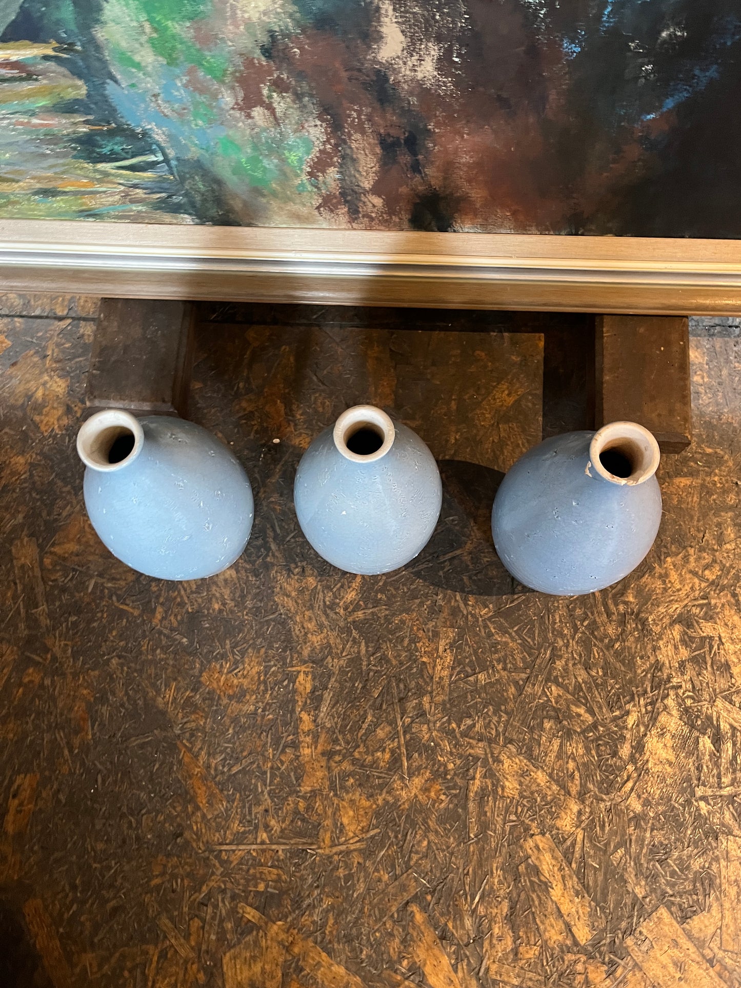 Hand Made Portuguese Sky Blue Water Bottles / Vases