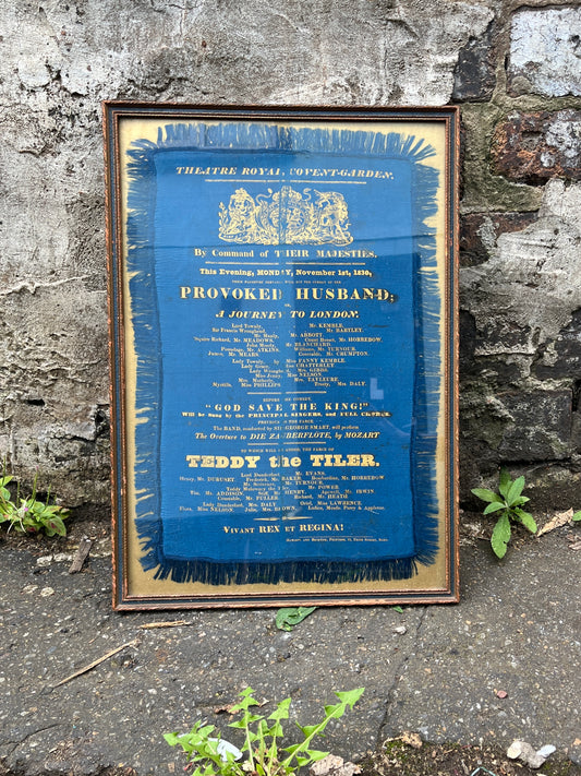 Vintage Theatre Royal "The Provoked Husband" Playbill