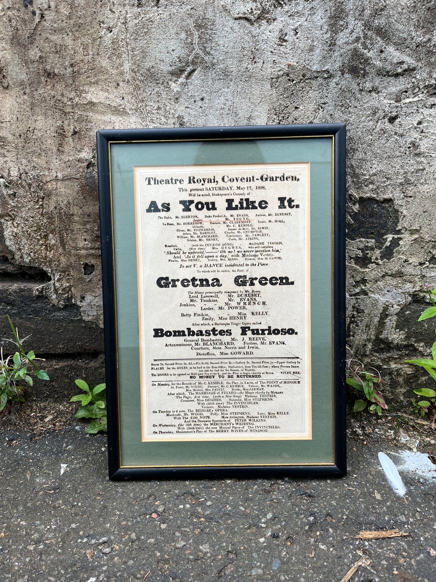 Vintage "As You Like It" Playbill