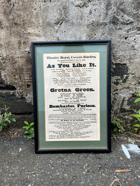 Vintage "As You Like It" Playbill