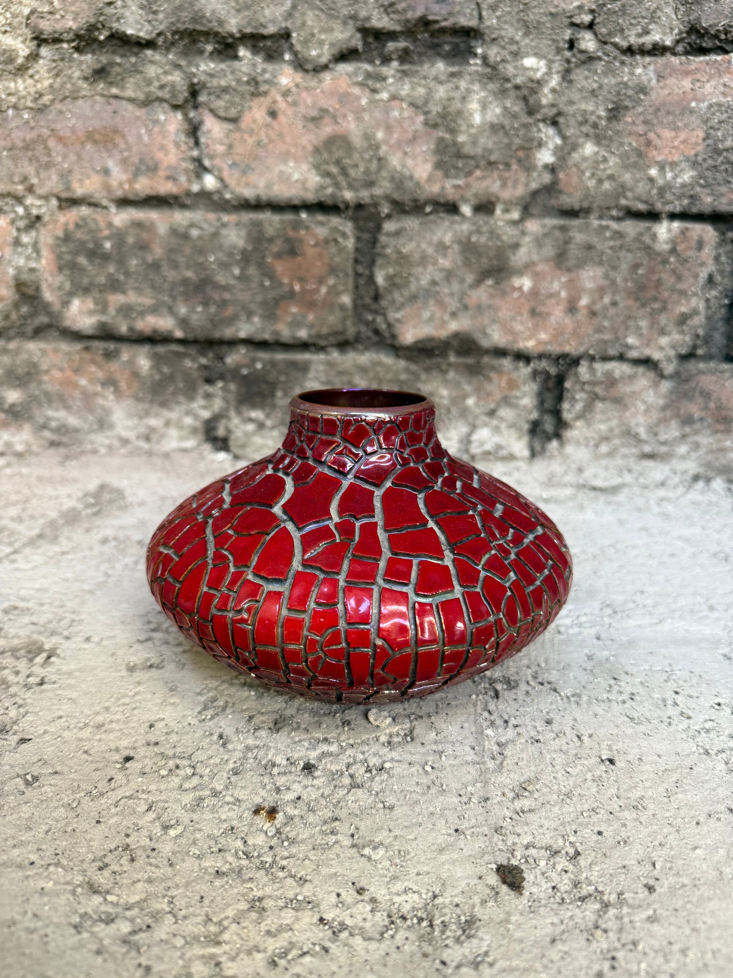 Hungarian Red Glazed Vase