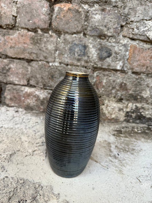 Belgian Metallic Glazed Vase