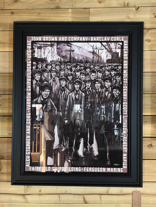 "Ship-Builders on the Clyde" Print by Artist Ryan Mutter