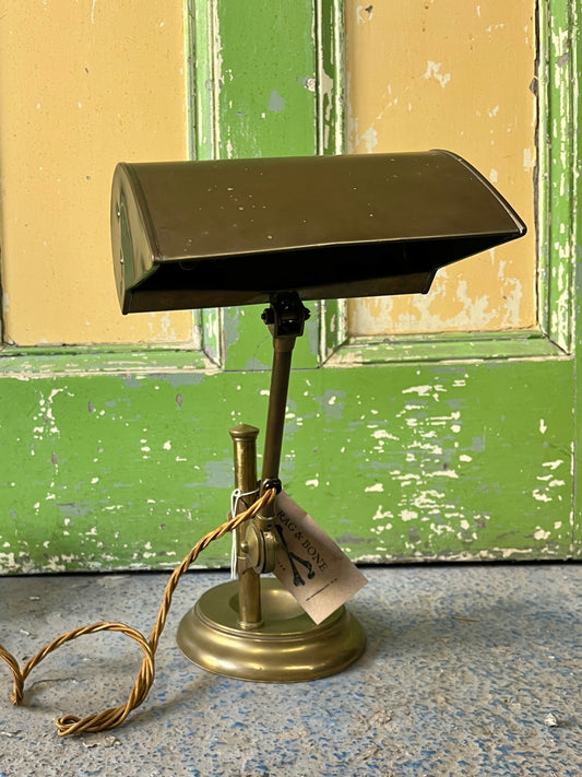 Original Art Deco Articulated Drop & Fall Bauhaus Brass Desk Lamp Circa 1910-20