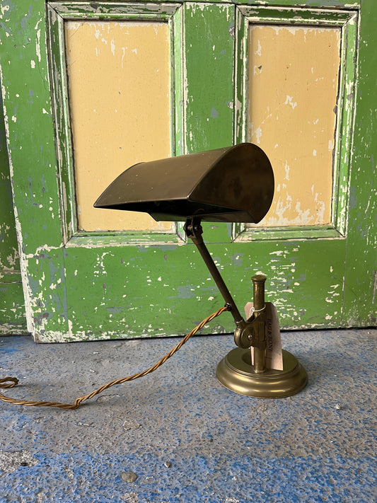 Original Art Deco Articulated Drop & Fall Bauhaus Brass Desk Lamp Circa 1910-20