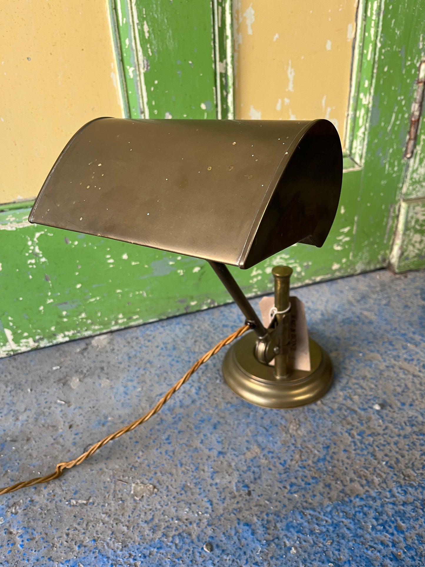 Original Art Deco Articulated Drop & Fall Bauhaus Brass Desk Lamp Circa 1910-20