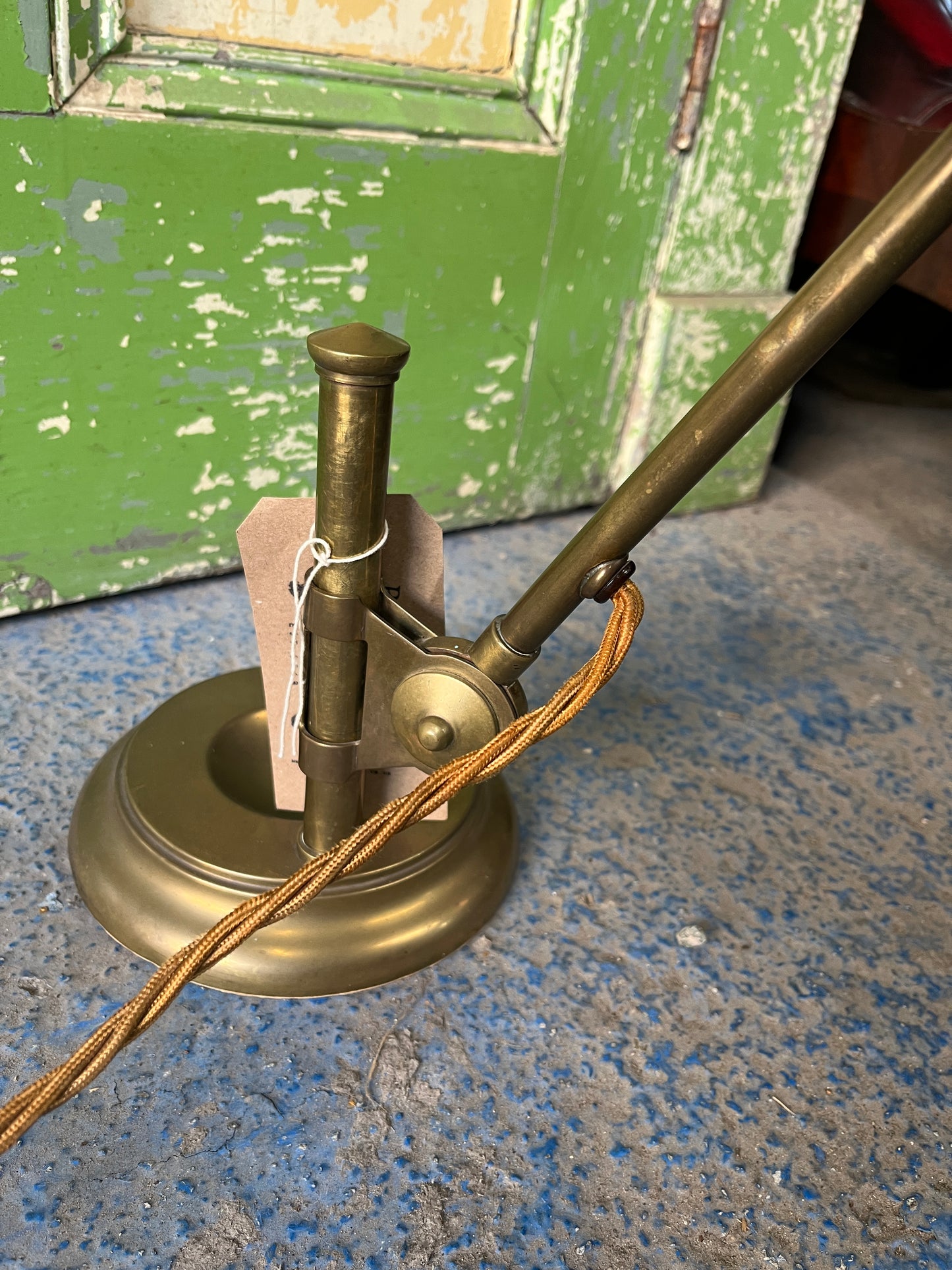 Original Art Deco Articulated Drop & Fall Bauhaus Brass Desk Lamp Circa 1910-20