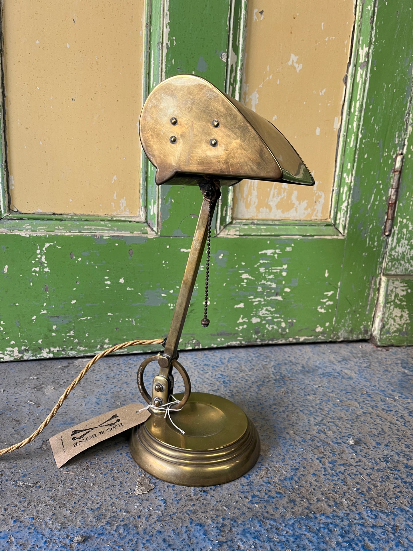 Original Art Deco Articulated Bauhaus Brass Desk Lamp