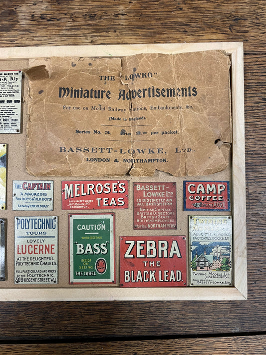 Vintage "Lowko" Miniature Railway Signs