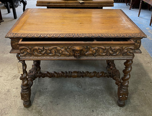 Antique French Oak Writing Table