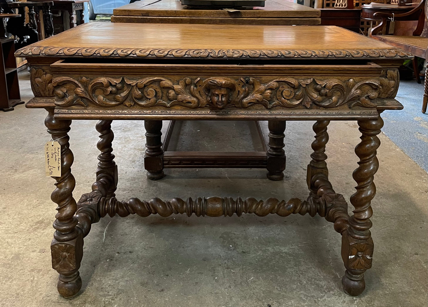 Antique French Oak Writing Table