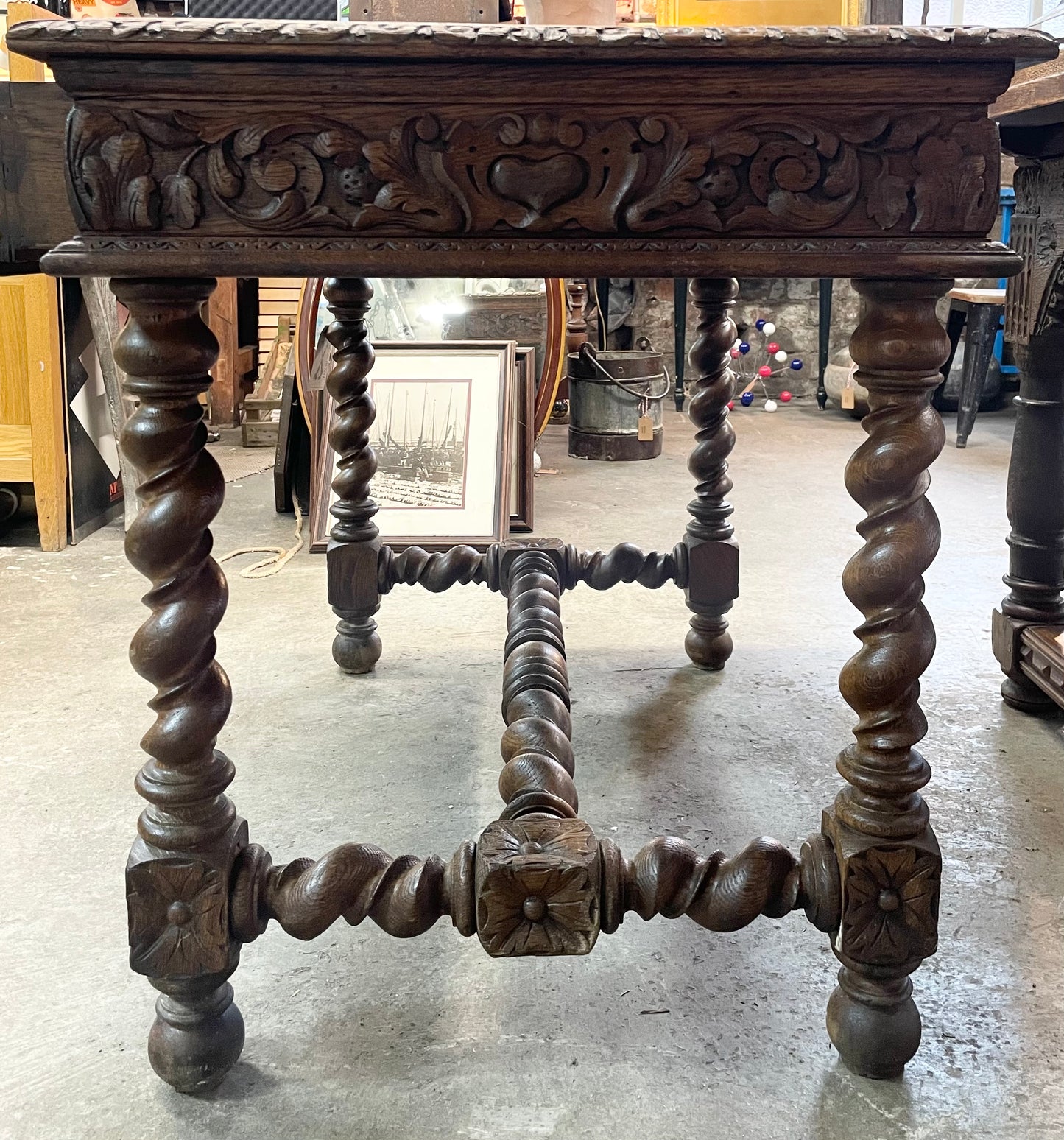 Antique French Oak Writing Table