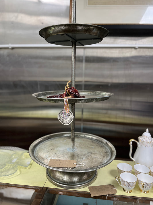 Silvered Tier Stand