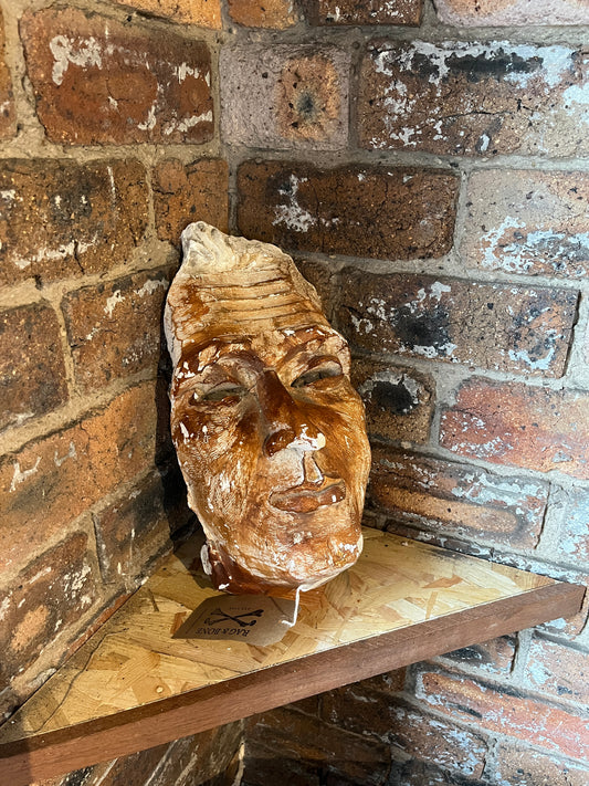 Antique Plaster Sculpture of "Unknown" Male Face from Paisley Theatre Which was Demolished in 1967