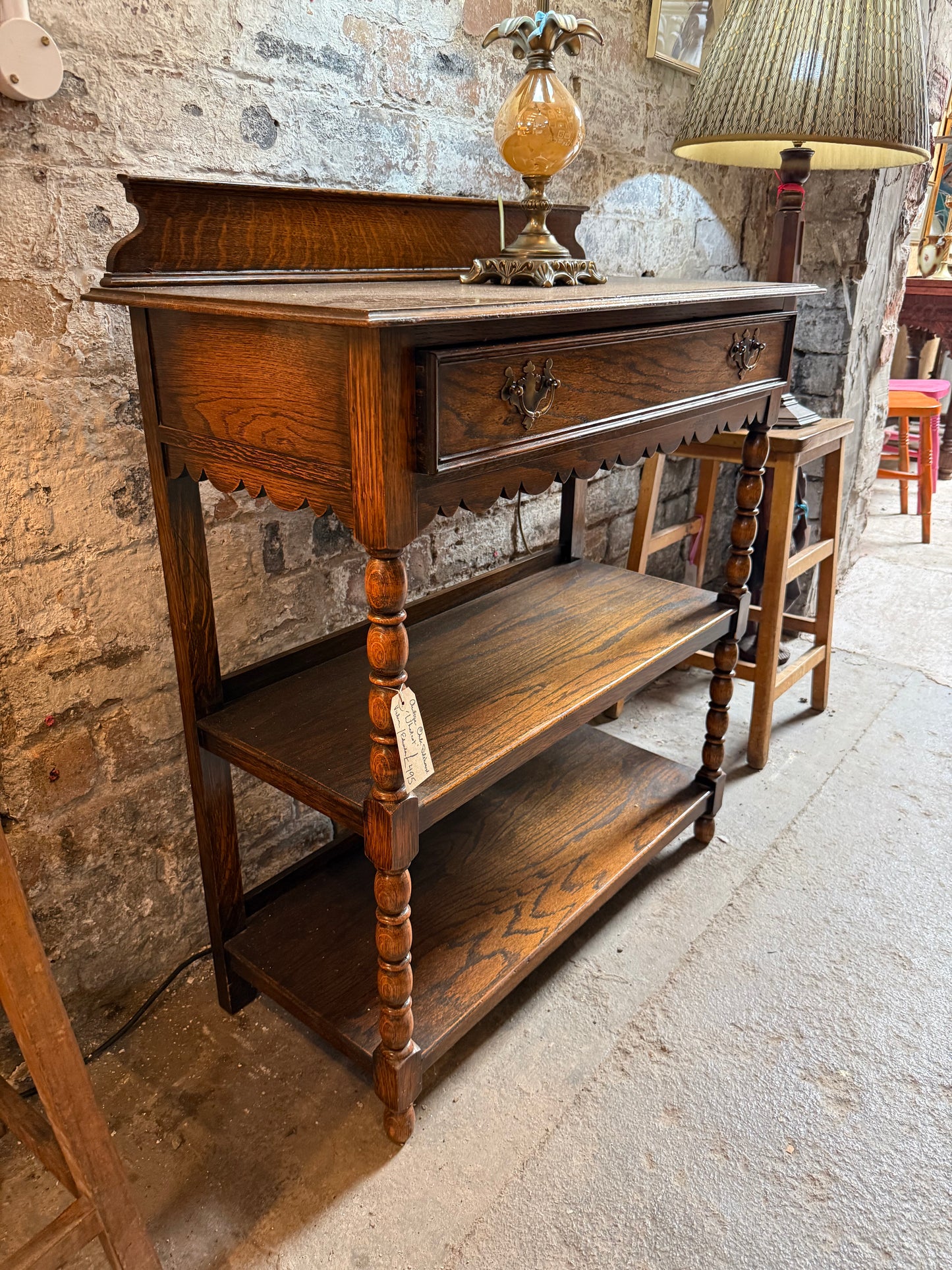 Antique Oak Sideboard 'Whatnot'