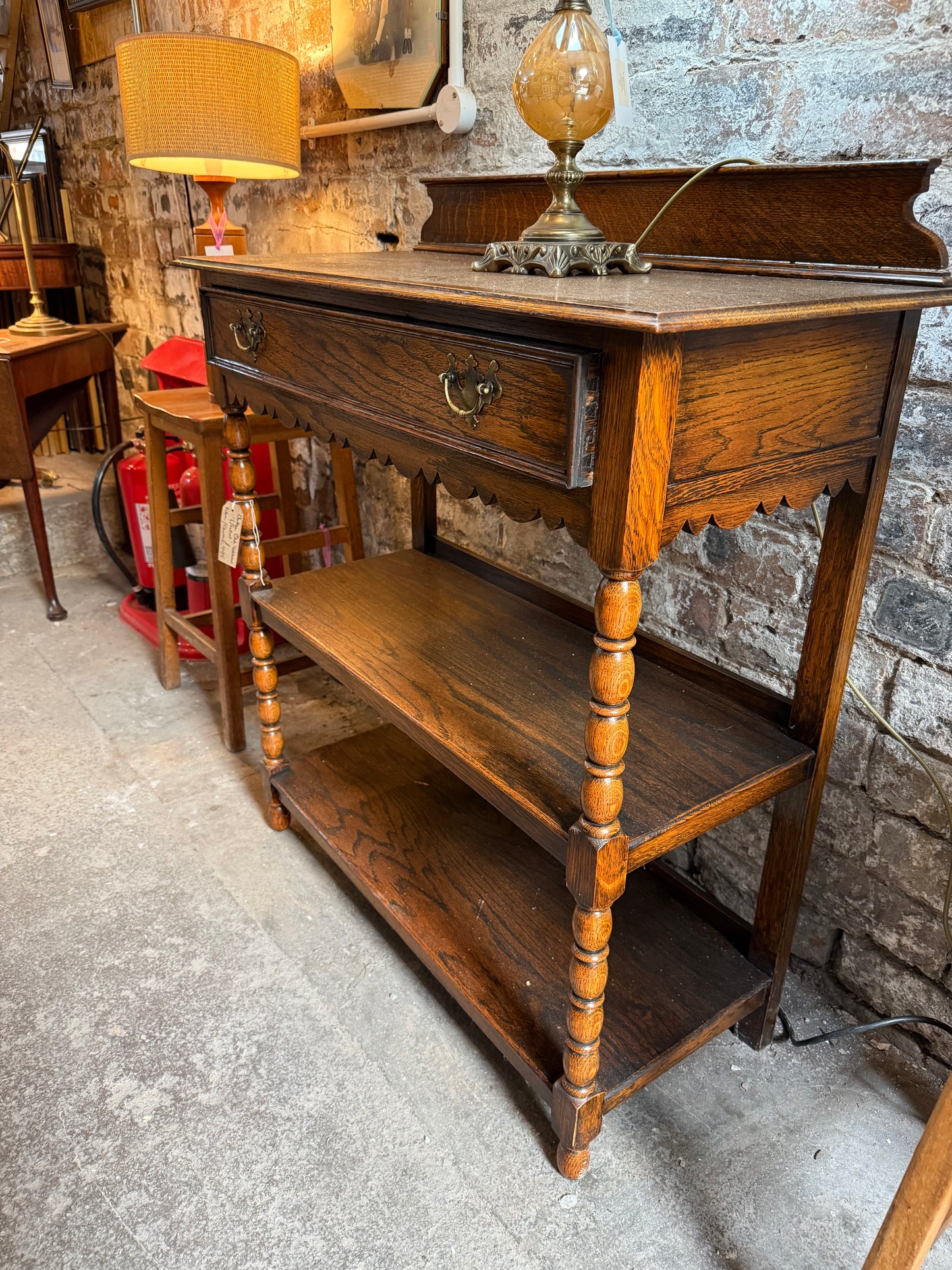 Antique Oak Sideboard 'Whatnot'