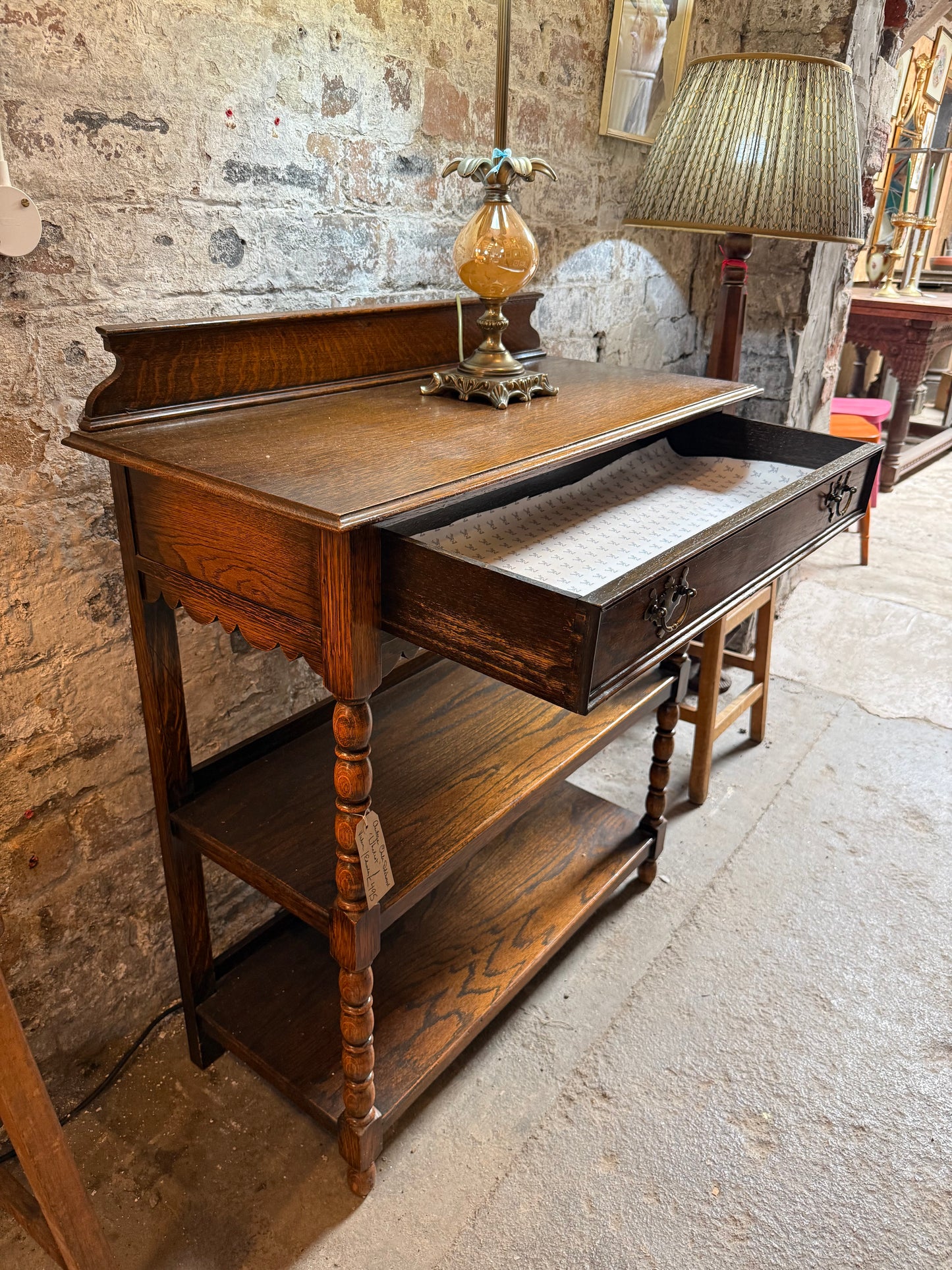 Antique Oak Sideboard 'Whatnot'