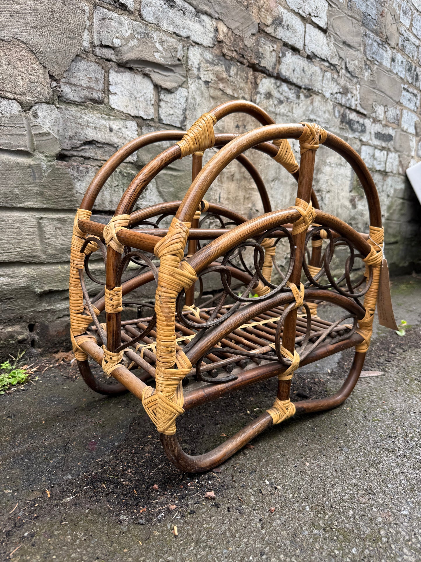 Bamboo Rattan Magazine / Paper Rack