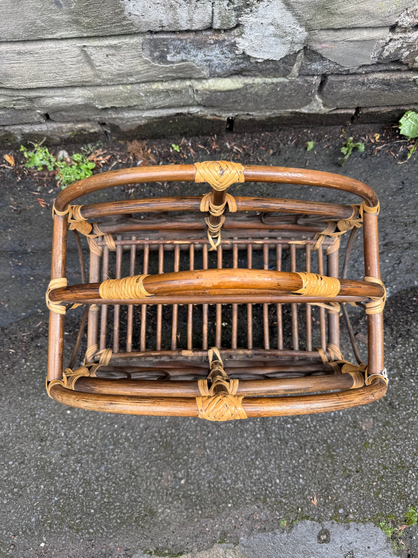 Bamboo Rattan Magazine / Paper Rack
