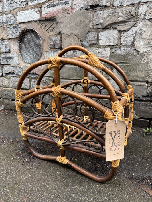 Bamboo Rattan Magazine / Paper Rack