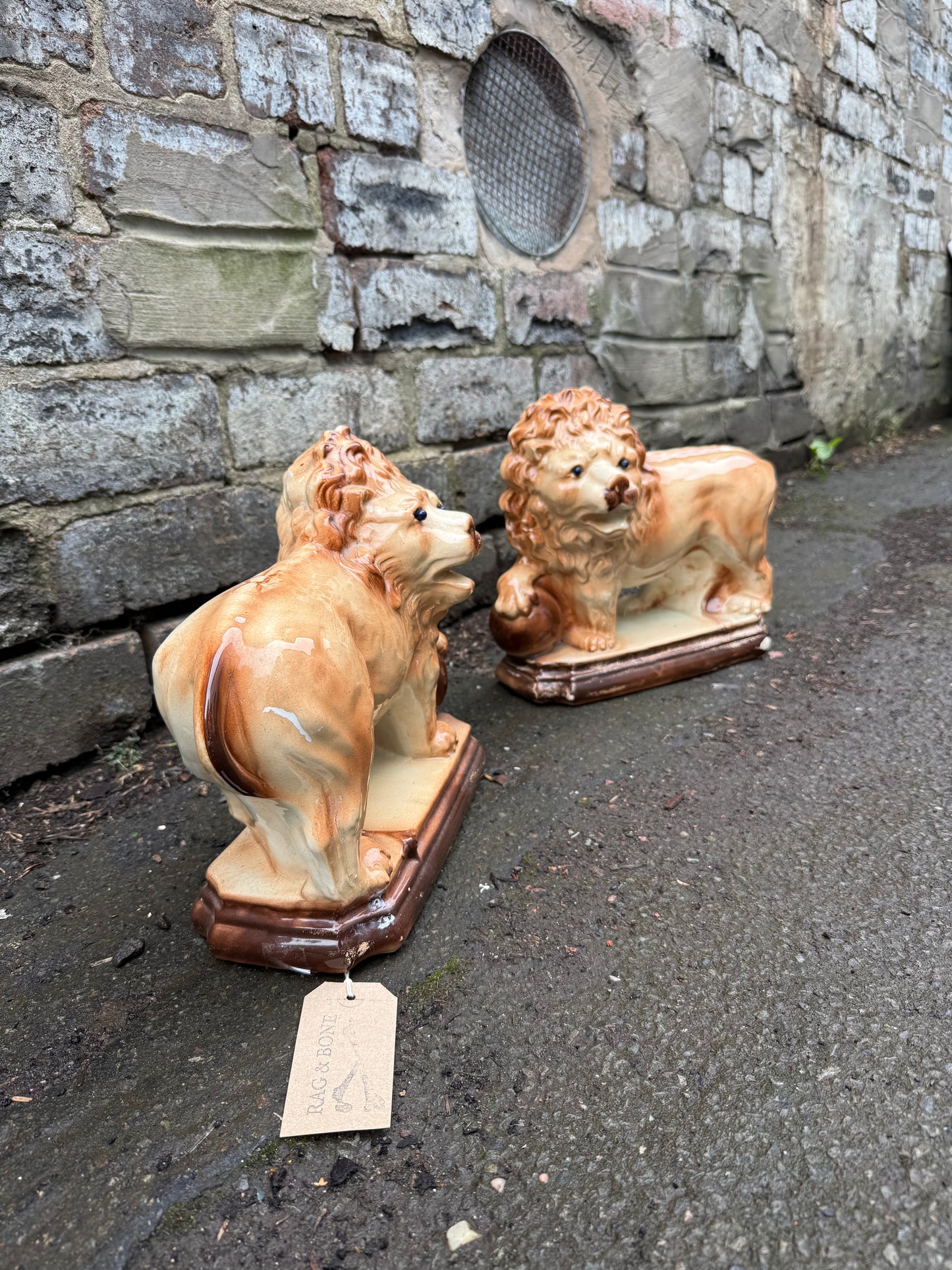 Pair of Medici Antique Lions