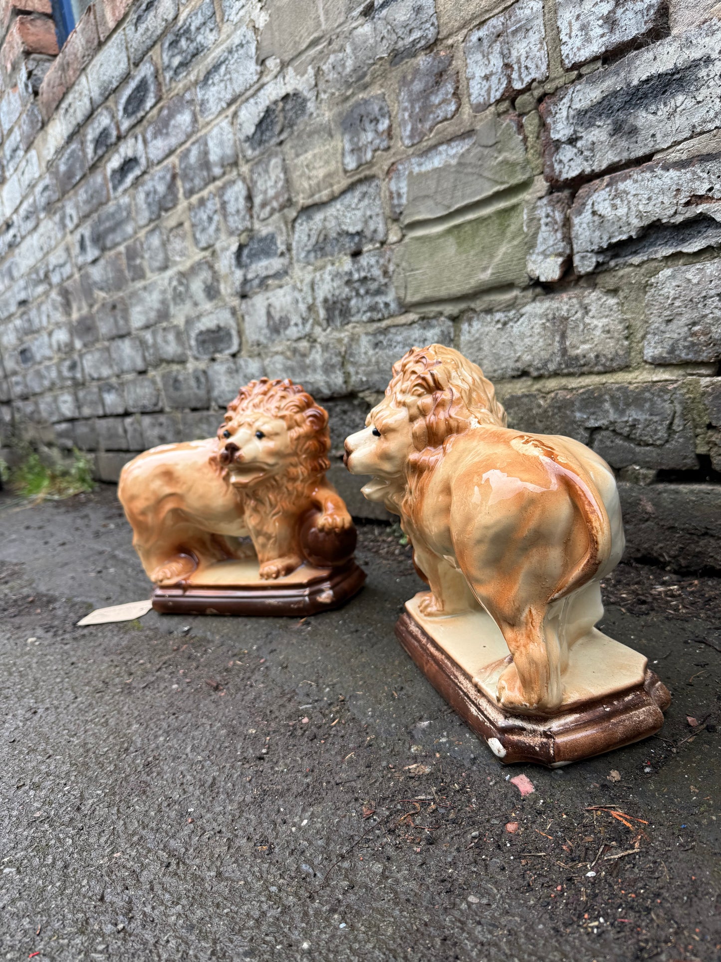 Pair of Medici Antique Lions
