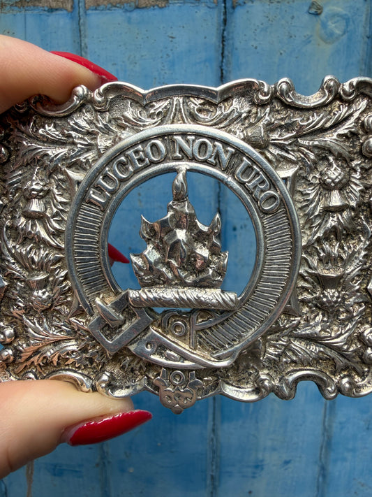 Silver Scottish Clan Mackenzie Buckle