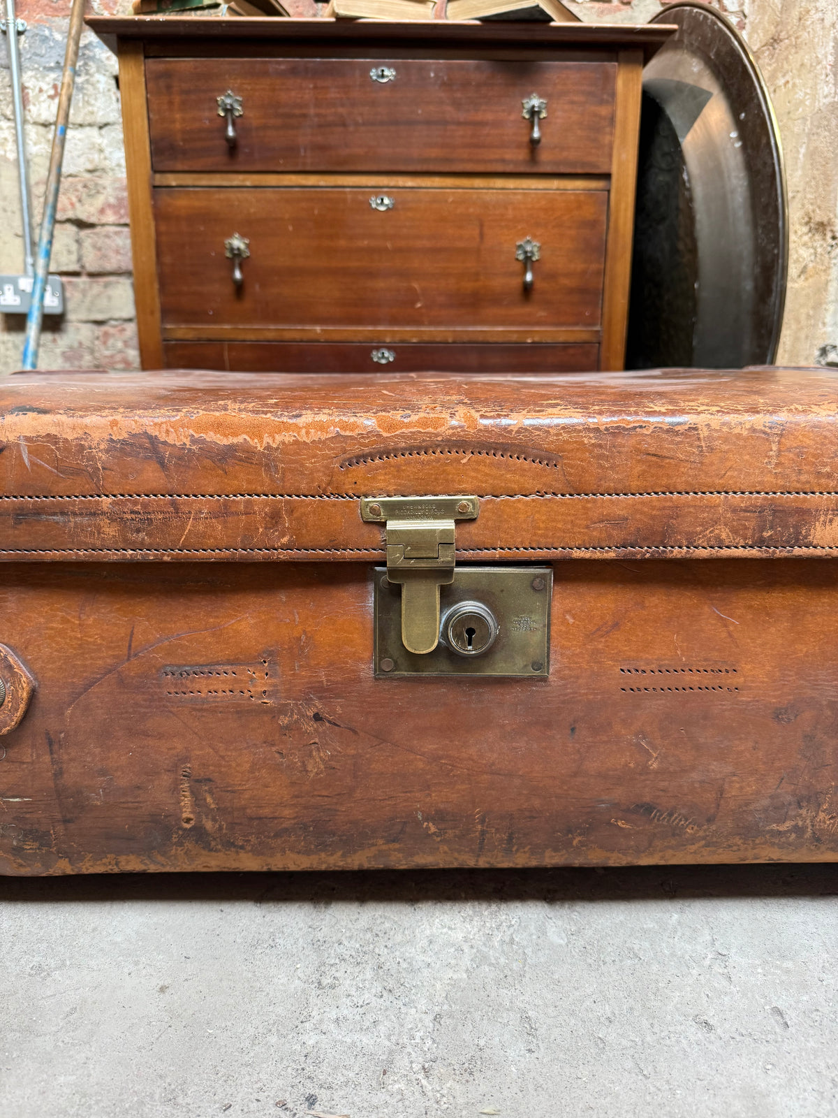 Large Antique Suitcase Travellers Case