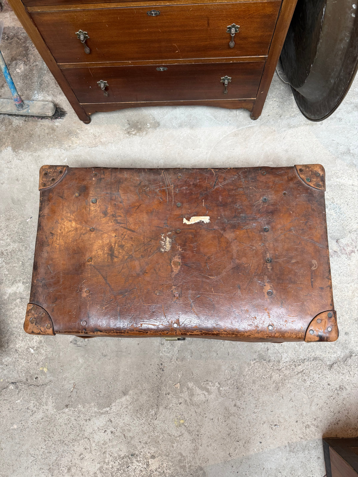Large Antique Suitcase Travellers Case