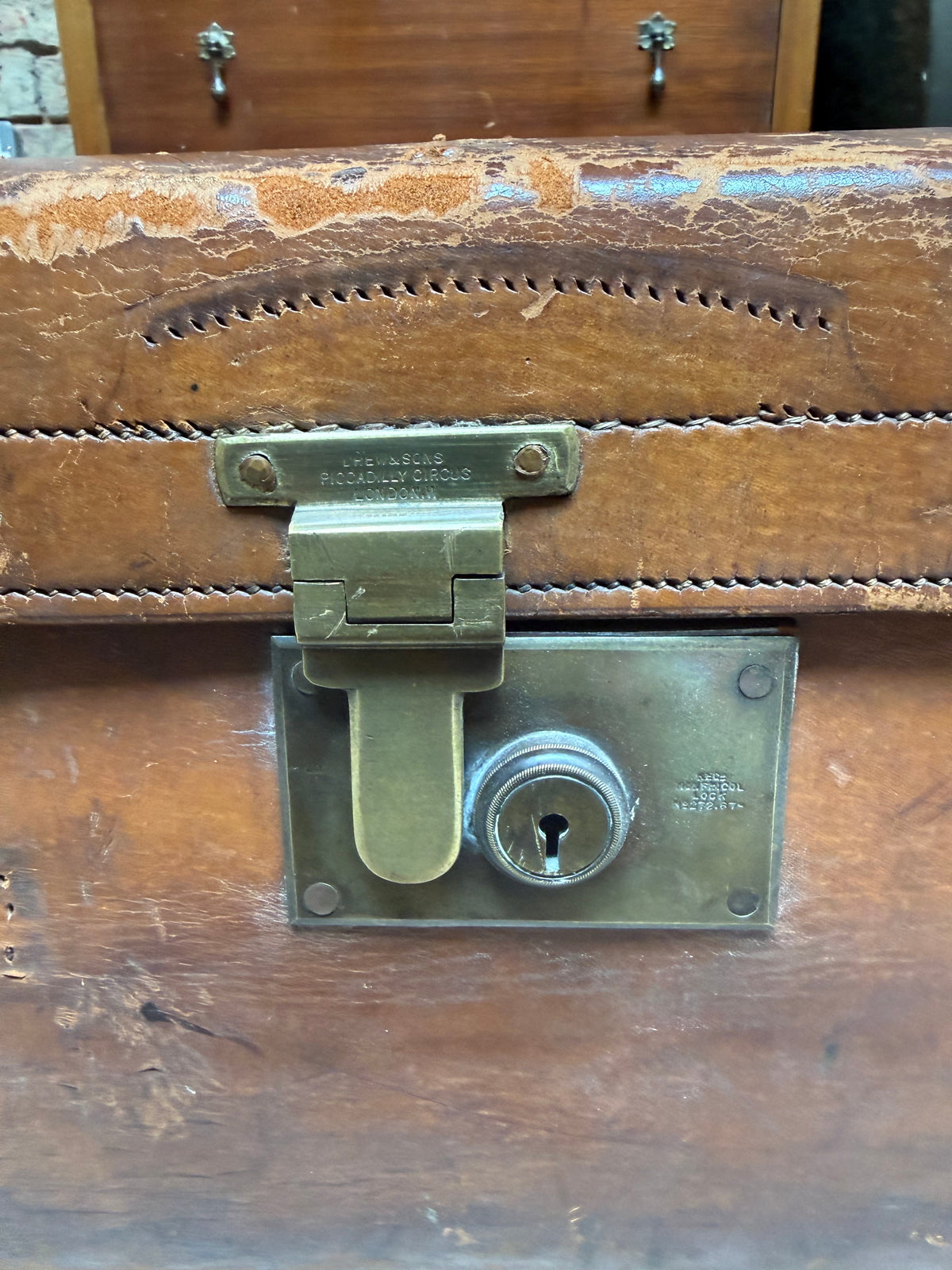 Large Antique Suitcase Travellers Case