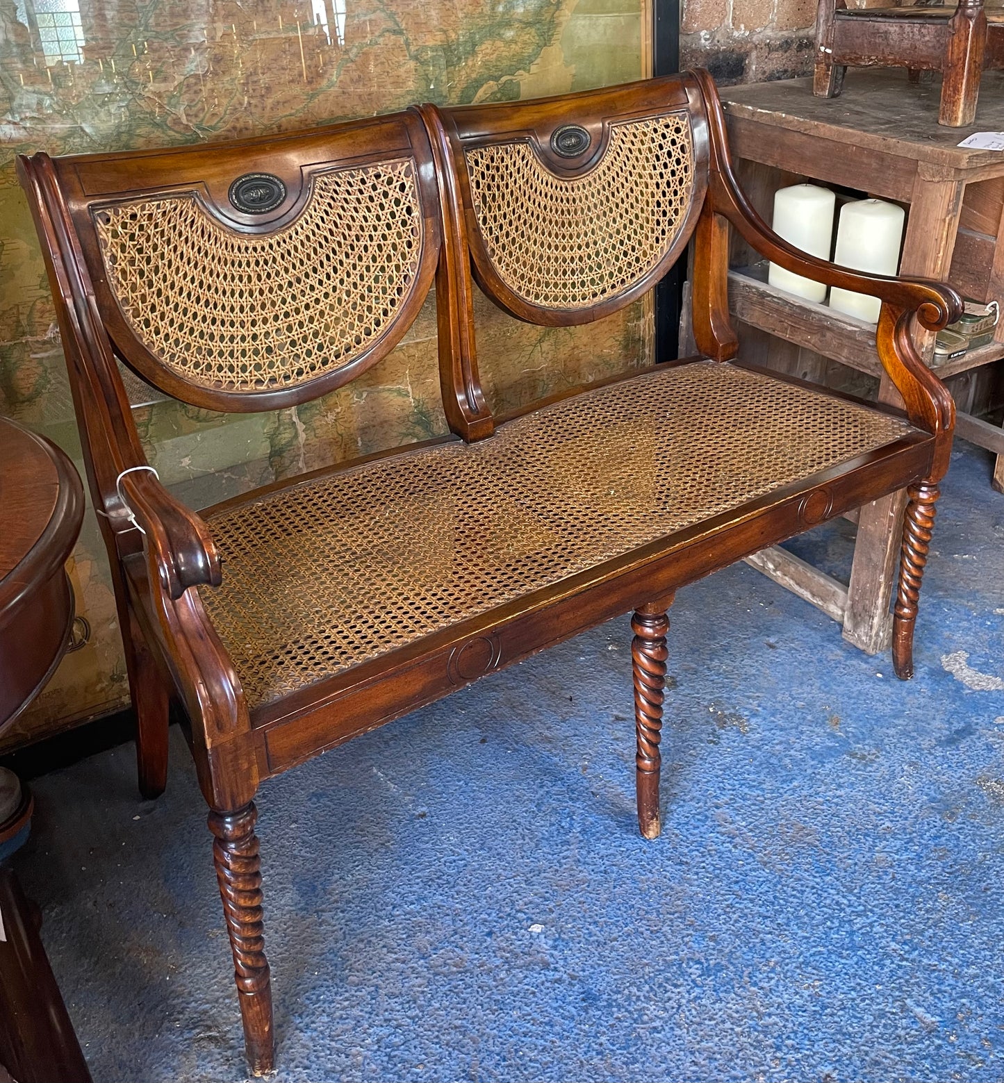 Theodore Alexander Regency Cane Loveseat