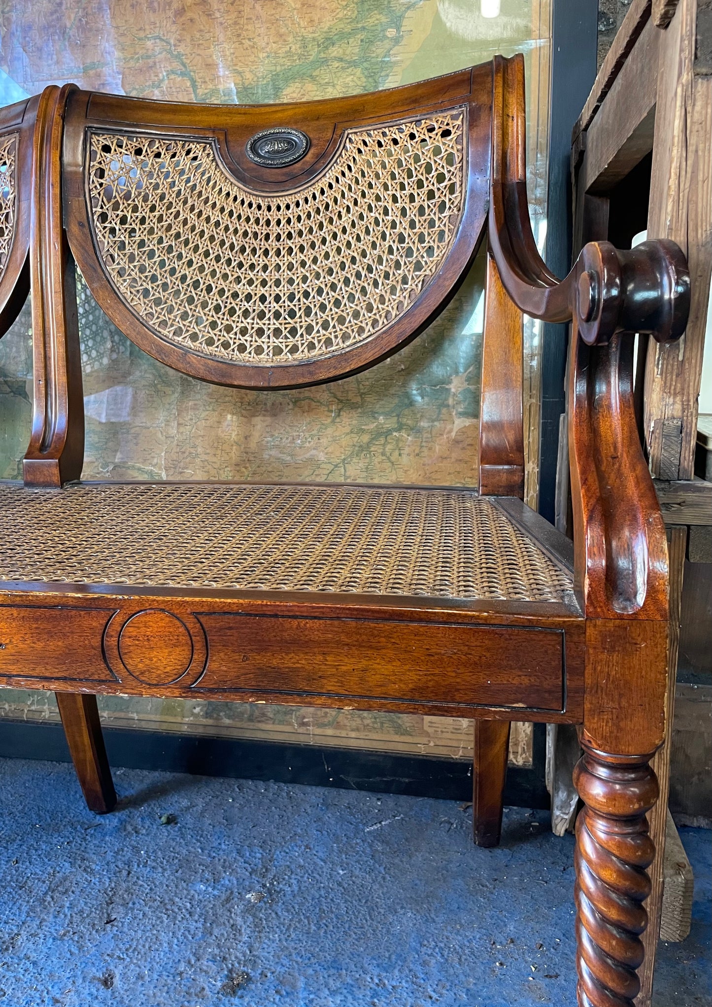 Theodore Alexander Regency Cane Loveseat
