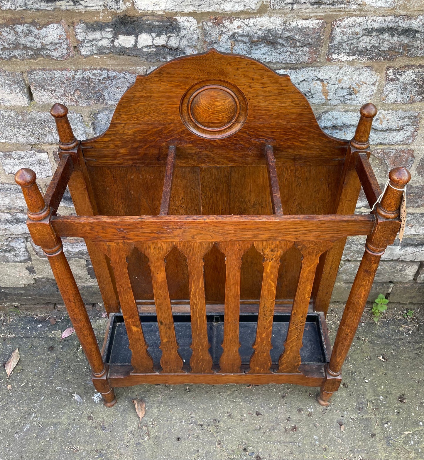 Handcrafted Oak Arts and Crafts Stick/Umbrella Stand