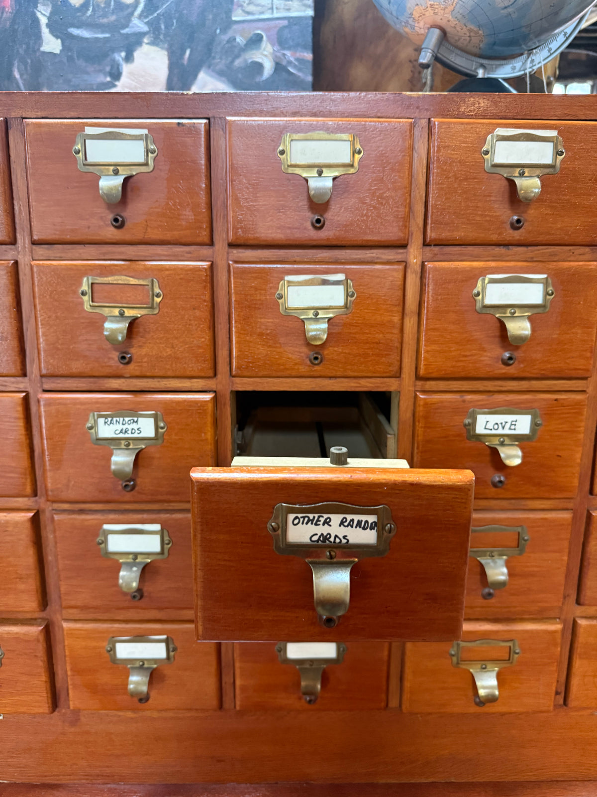 Vintage Library Card Catalogue Index Cabinet