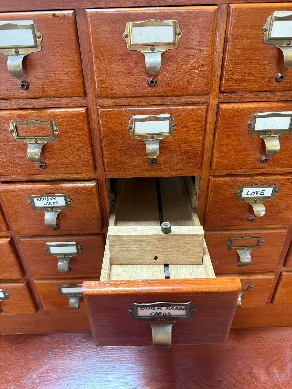 Vintage Library Card Catalogue Index Cabinet